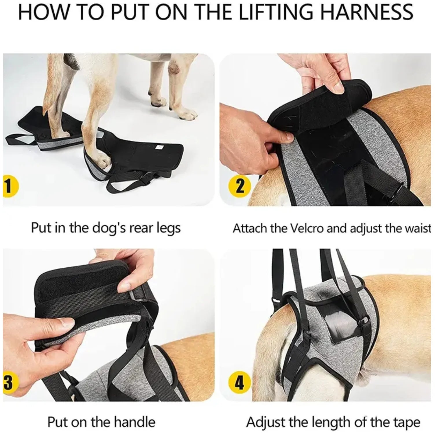 Dog Mobility Support Harness - Rear Leg Lift Aid for Senior & Disabled Dogs